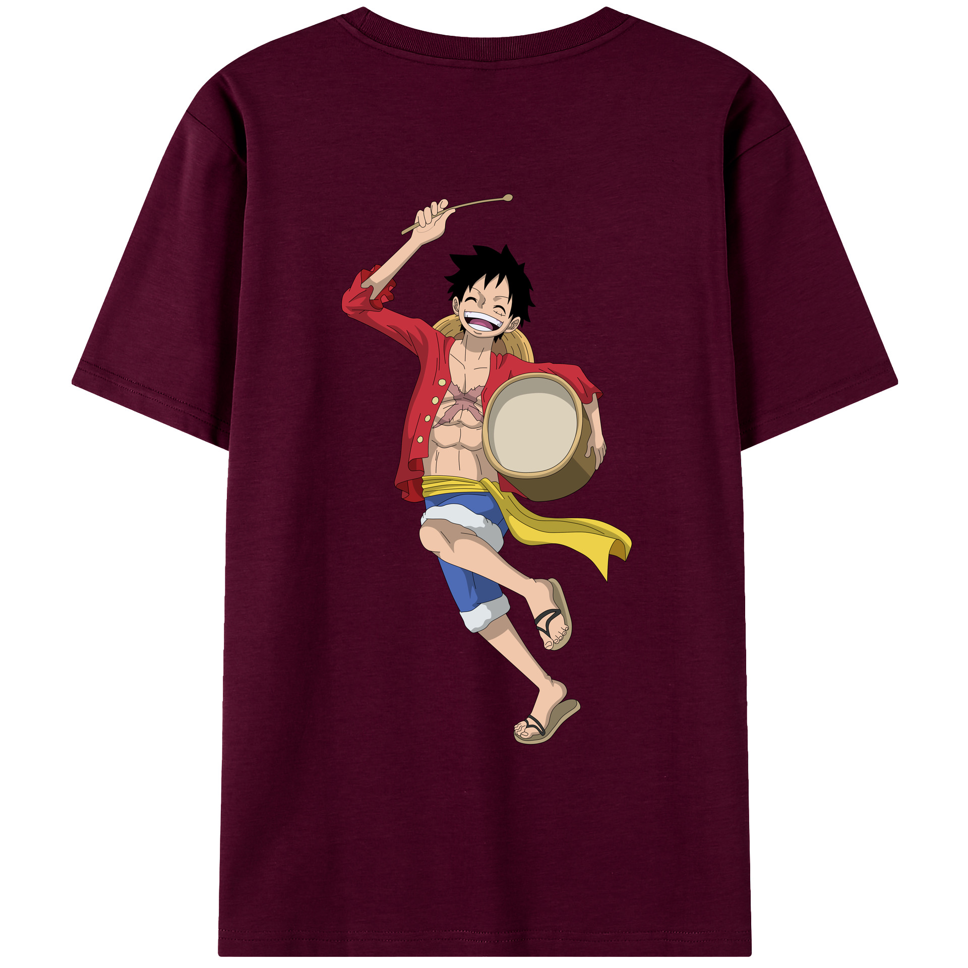 ワンピース モンキー・D・ルフィ ONE PIECE Monkey D. Luffy レディース半袖Tシャツ(バックプリント)